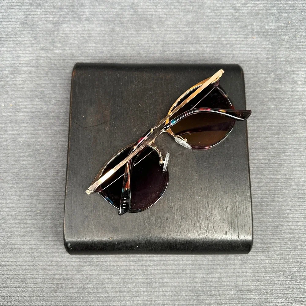 Elle Round Sunglasses Multi-Color Tortoise Rose Gold WEL01SG01 53-21-138 Y2k